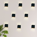 Pack of 8 wall sconces "KURTIN" 6W up and down dimmable light