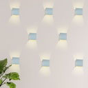 Pack of 8 wall sconces "KURTIN" 6W up and down dimmable light