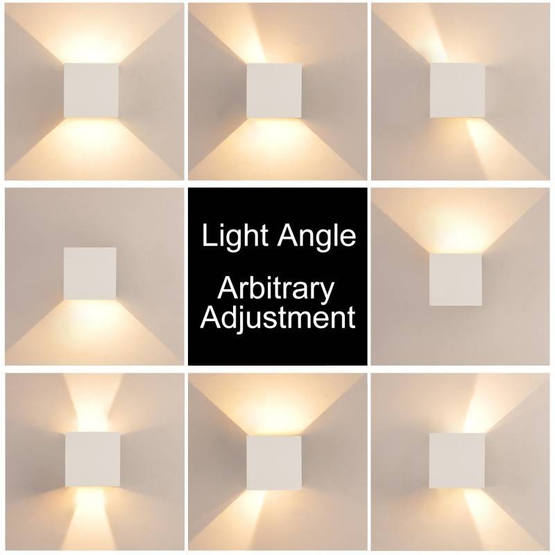 Pack of 8 wall sconces "KURTIN" 6W up and down dimmable light