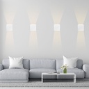 Pack of 8 wall sconces "KURTIN" 6W up and down dimmable light