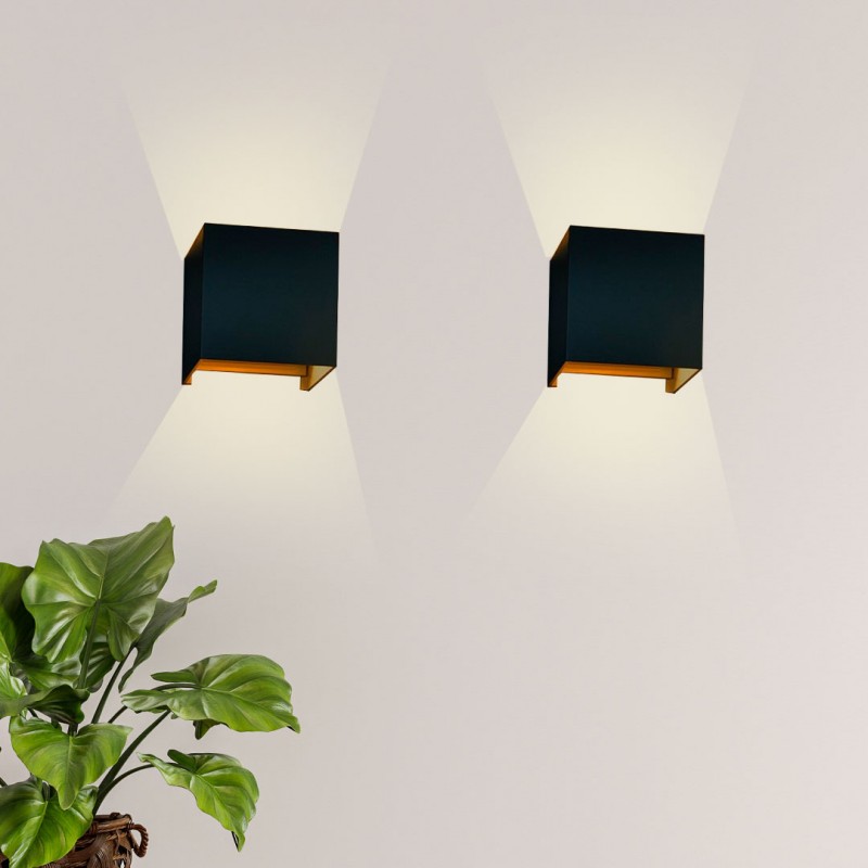 Pack of 2 wall sconces "KURTIN" 6W dimmable light aperture