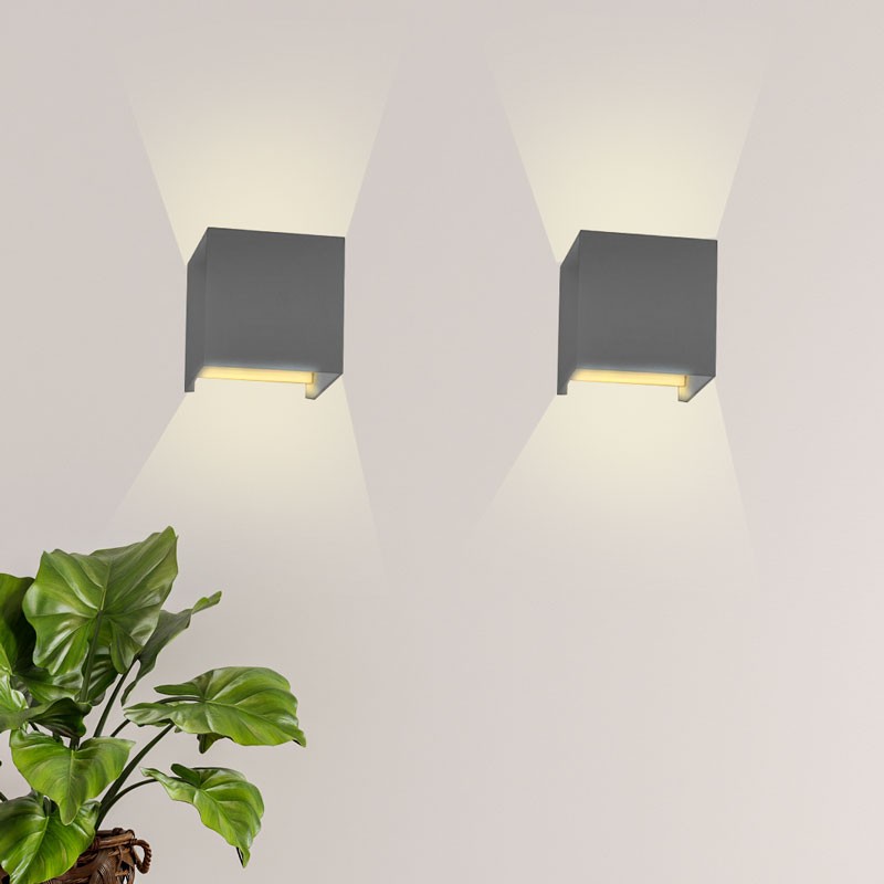 Pack of 2 wall sconces "KURTIN" 6W dimmable light aperture
