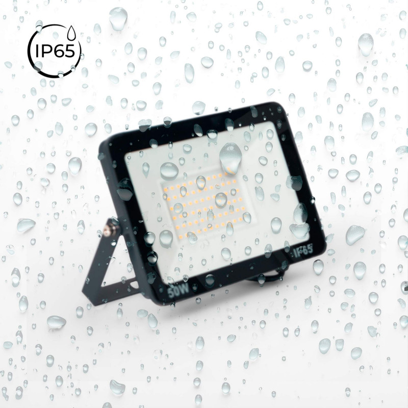 Pack of 2 outdoor LED floodlights 50W - 95lm/W - IP65