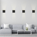 Pack of 4 wall sconces "KURTIN" 6W up and down dimmable light