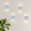 Pack of 4 wall sconces "KURTIN" 6W up and down dimmable light