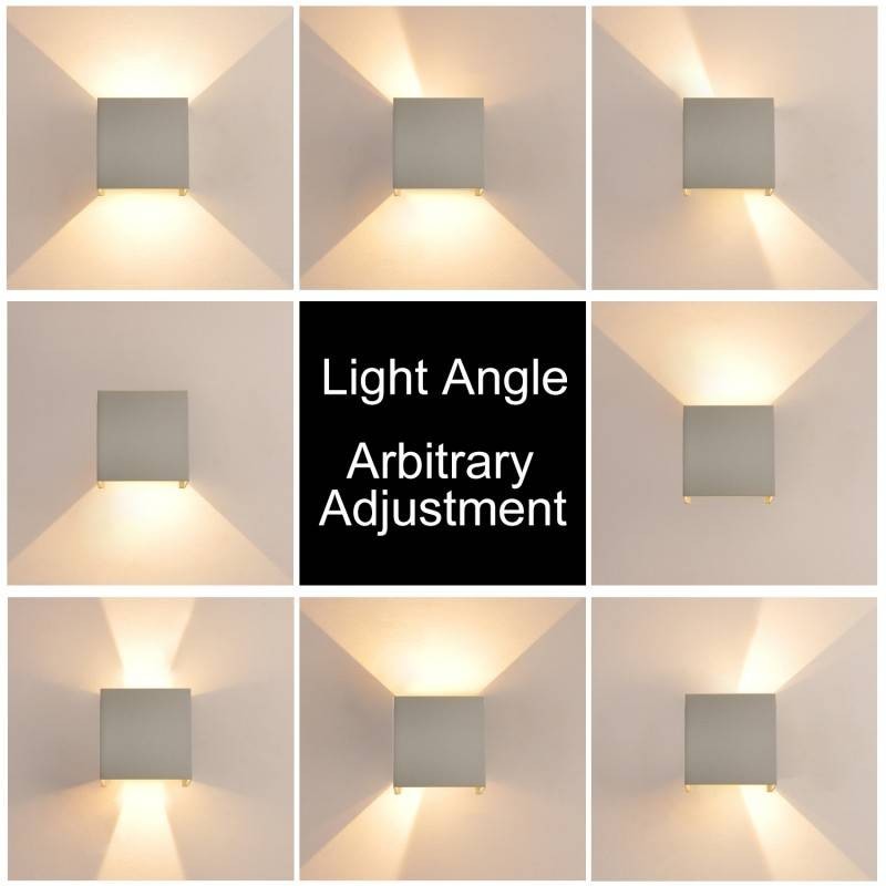 Pack of 4 wall sconces "KURTIN" 6W up and down dimmable light