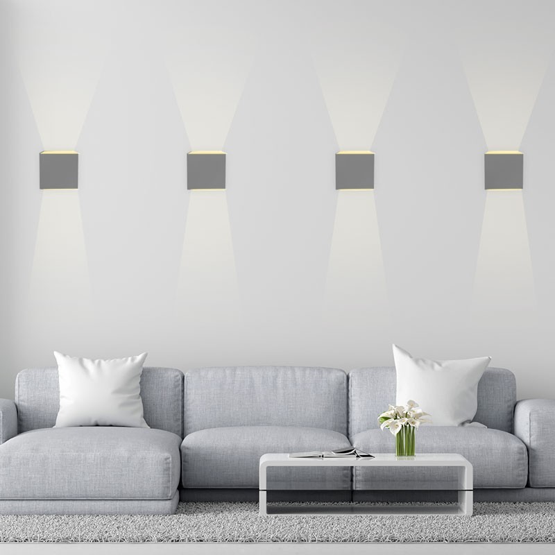 Pack of 4 wall sconces "KURTIN" 6W up and down dimmable light