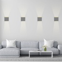 Pack of 4 wall sconces "KURTIN" 6W up and down dimmable light