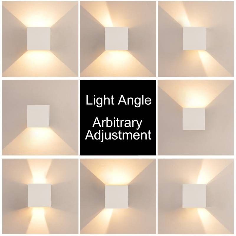 Pack of 4 wall sconces "KURTIN" 6W up and down dimmable light