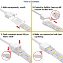 Waterproof LED strip start connector 10mm - 2 pins - IP68
