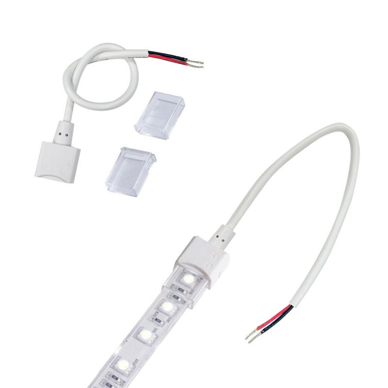 Waterproof LED strip start connector 10mm - 2 pins - IP68