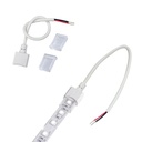 Waterproof LED strip start connector 10mm - 2 pins - IP68