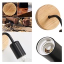 Pack of 2 Wall sconces in wood with metal flexo "Morgan".