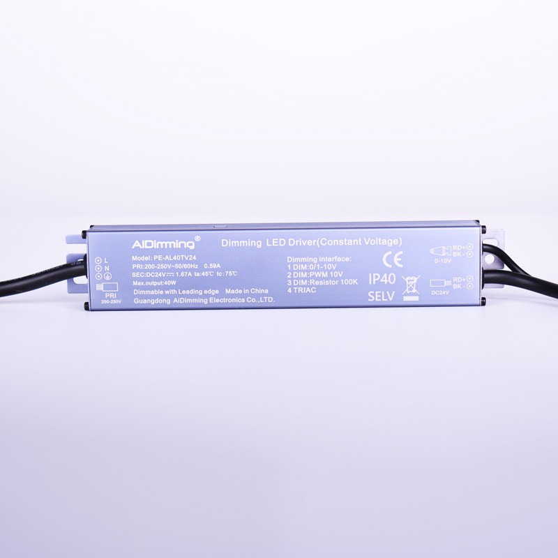 TRIAC DC 24V 42W 1.67A dimmable power supply TRIAC DC 24V 42W 1.67A IP40