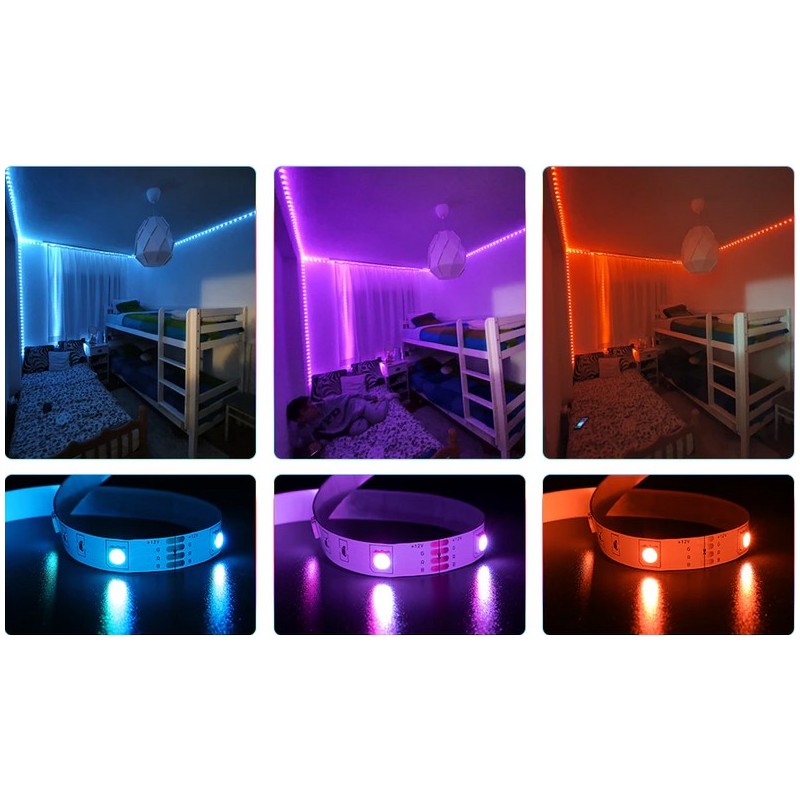 LED Strip 12V-DC 36W 10mm multicolor RGB IP20 (SMD505050 30ch/m) 5 meters Roll