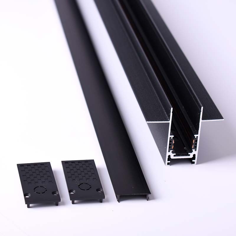 Magnetic rail 20mm recessed 48V - 1 meter
