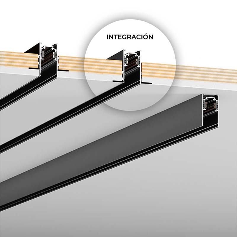 Magnetic rail 20mm integration 48V - 2 meters