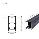Magnetic rail 20mm integration 48V - 2 meters