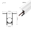 Magnetic rail 20mm integration 48V - 2 meters