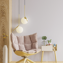 Crystal ball pendant light "HERMI" - E27