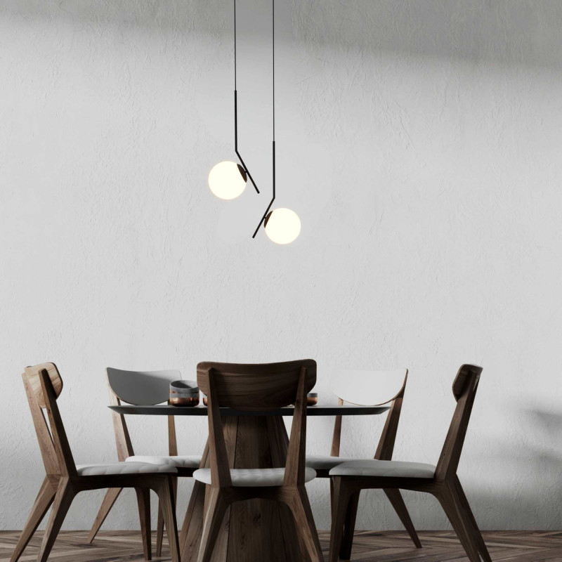 Crystal ball pendant light "HERMI" - E27
