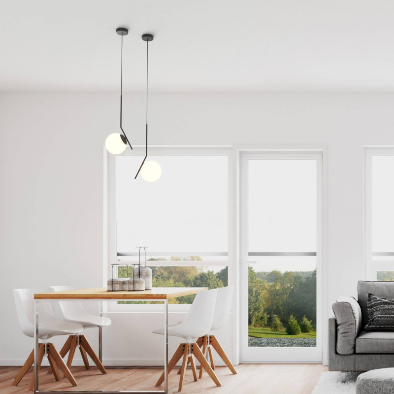 Crystal ball pendant light "HERMI" - E27