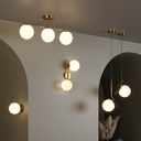 Crystal ball pendant light "HERMI" - E27