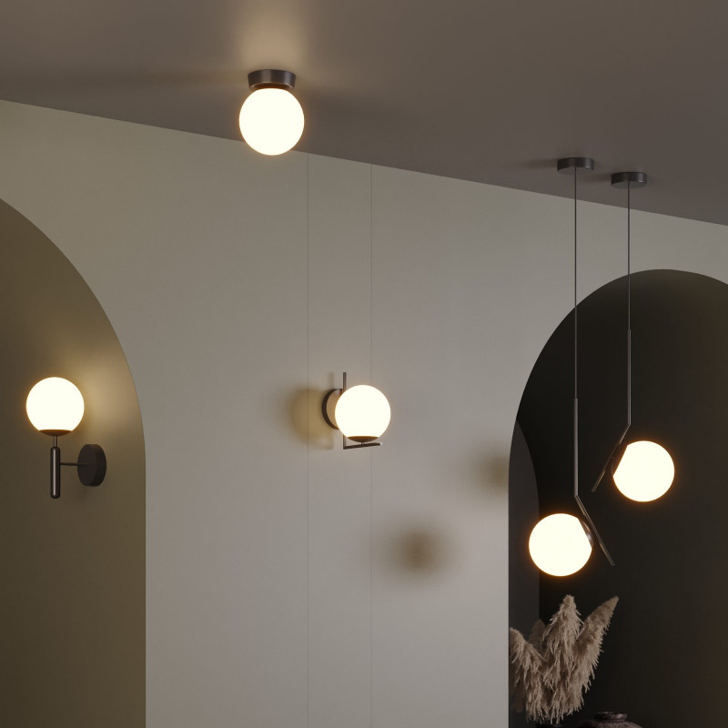 Crystal ball pendant light "HERMI" - E27