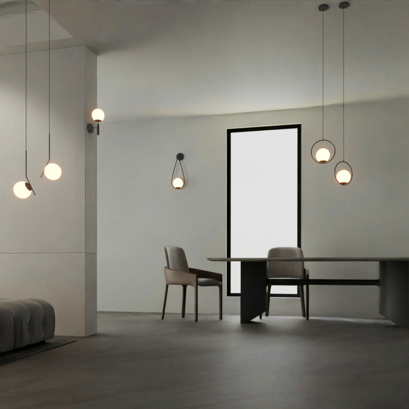 Crystal ball pendant light "HERMI" - E27