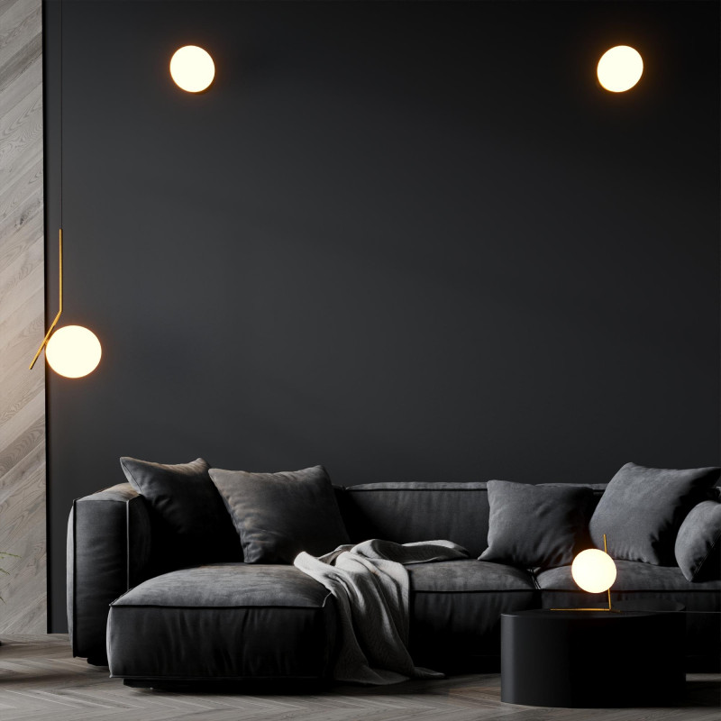 Crystal ball pendant light "HERMI" - E27