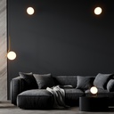 Crystal ball pendant light "HERMI" - E27