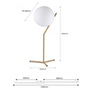 Crystal ball table lamp "NOLA" - E27 - Ø 16cm