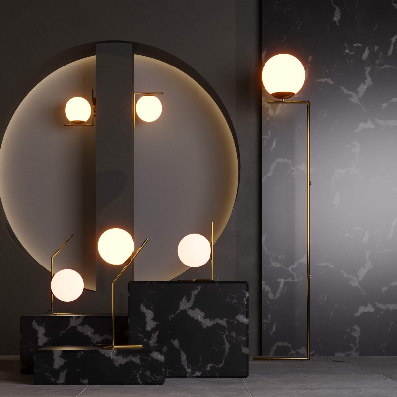 Crystal ball table lamp "NOLA" - E27 - Ø 16cm