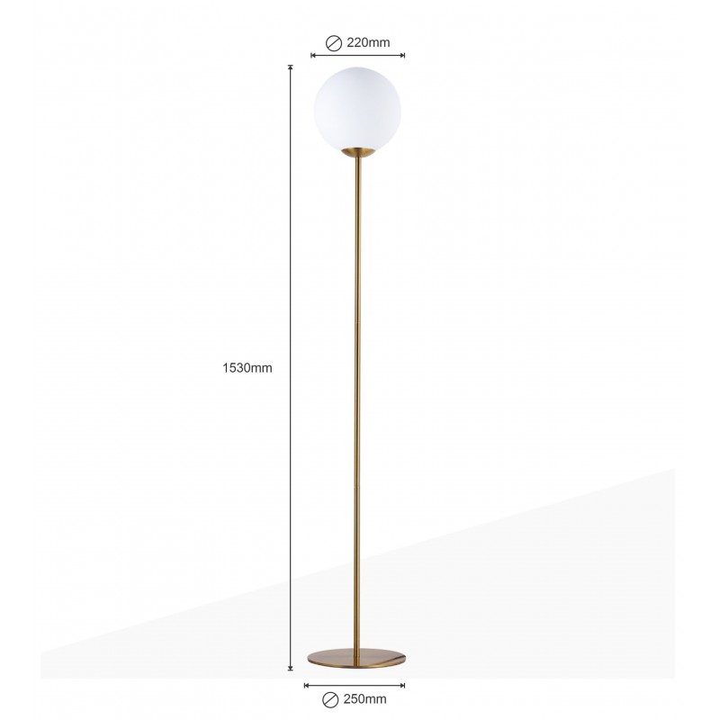 Crystal ball floor lamp "BAILEY" - E27