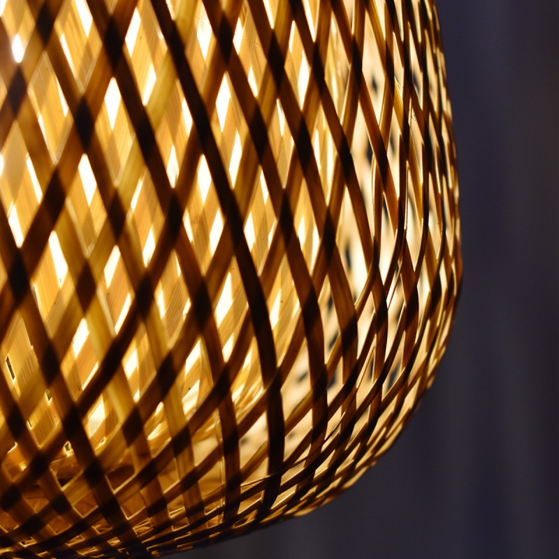 Wicker floor lamp "NIKKO".