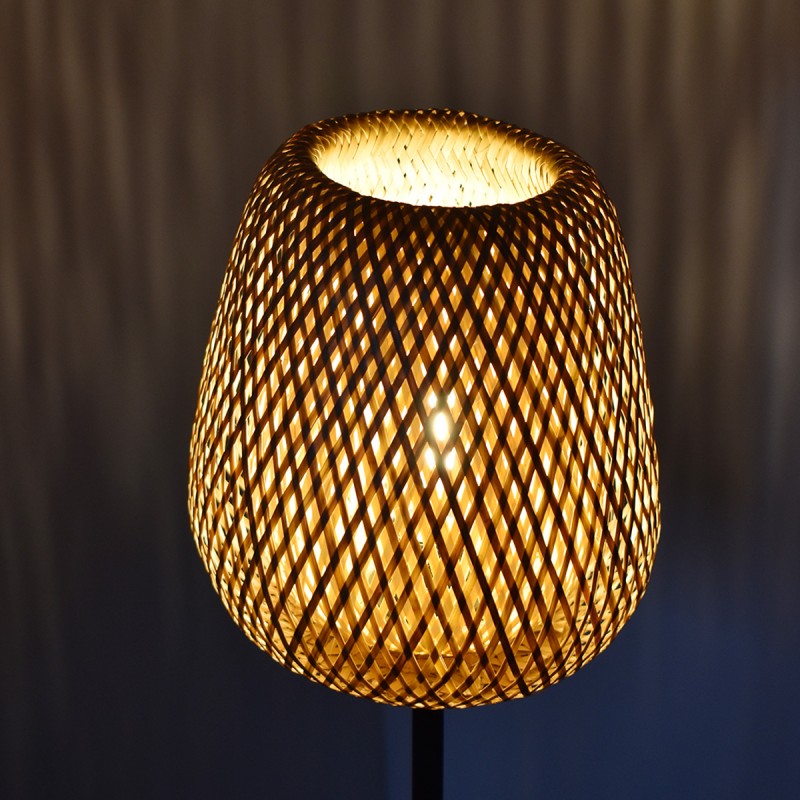 Wicker floor lamp "NIKKO".