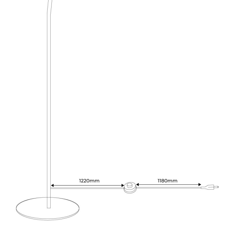 Wicker floor lamp "NIKKO".