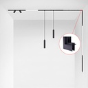 L-joint for recessed magnetic rails 20mm - Vertical