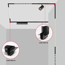 L-joint for recessed magnetic rails 20mm - Vertical