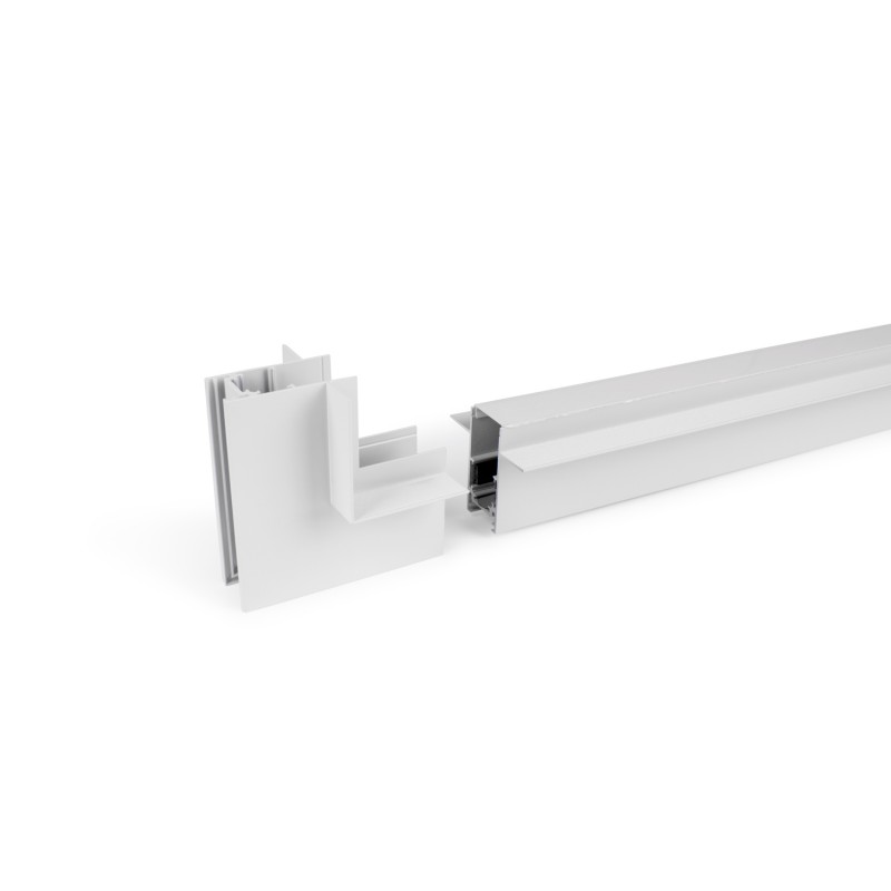 L-joint for recessed magnetic rails 20mm - Vertical