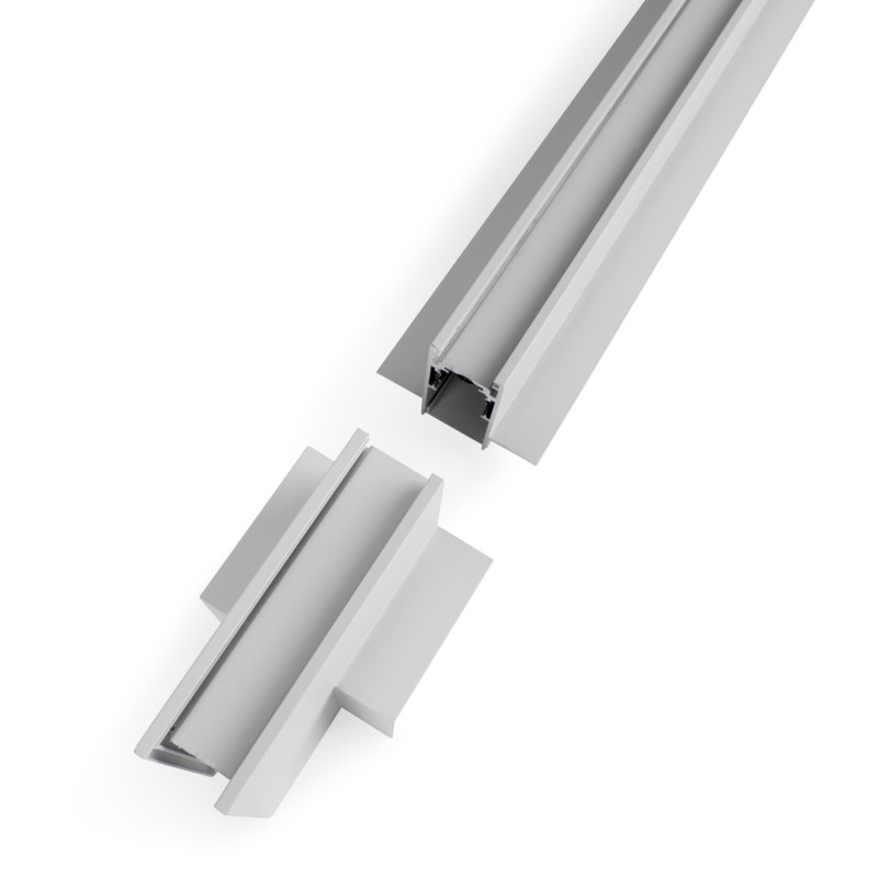 L-joint for recessed magnetic rails 20mm - Vertical