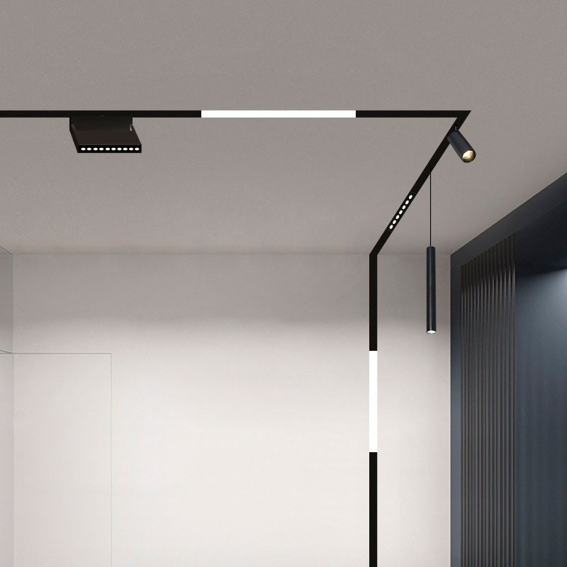 L-joint for recessed magnetic rails 20 mm - Horizontal