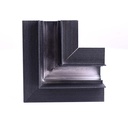 L-joint for recessed magnetic rails 20 mm - Horizontal