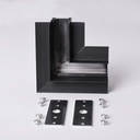 L-joint for recessed magnetic rails 20 mm - Horizontal