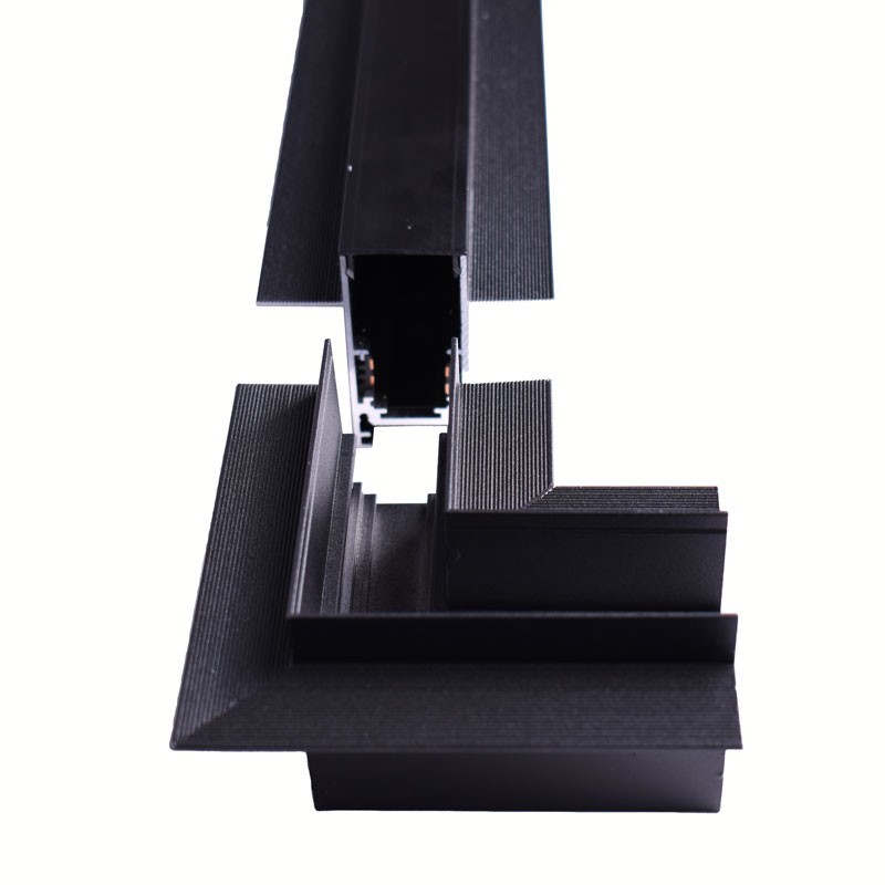 L-joint for recessed magnetic rails 20 mm - Horizontal