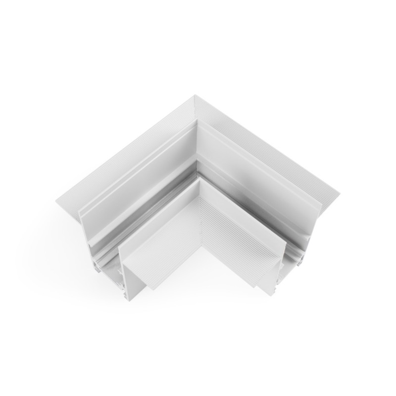 L-joint for recessed magnetic rails 20 mm - Horizontal