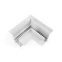 L-joint for recessed magnetic rails 20 mm - Horizontal