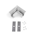 L-joint for recessed magnetic rails 20 mm - Horizontal