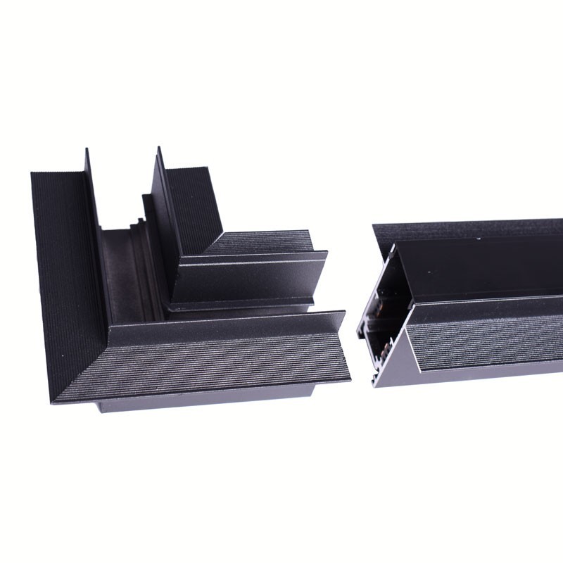 L-joint for recessed magnetic rails 20 mm - Horizontal