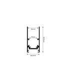 L-joint for surface magnetic rails 20mm - Horizontal